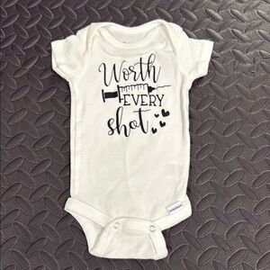 IVF Baby Organic Cotton White Bodysuit - Worth Every Shot